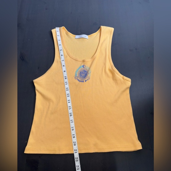 Daydreamer Records Ribbed Cotton Tank in Melon - Picture 9 of 9